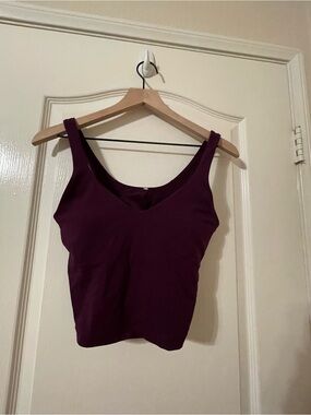 Lululemon Aligned Top in Deep Plum